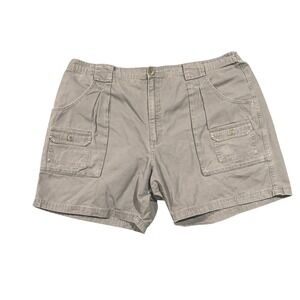 RedHead Mens Size 50 Gray Cargo Shorts Pleated Front Elastic Waist 100 Cotton